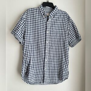 Merona Blue and White Checkered Button Down Shirt